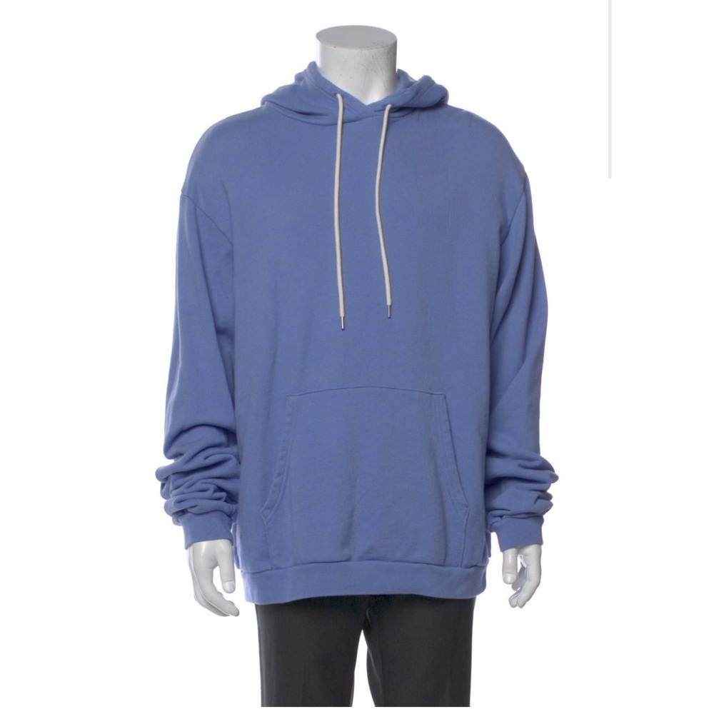 John Elliott Beach Hoodie Mens XXL Dusty Blue Oversized Cotton Pullover Sweater